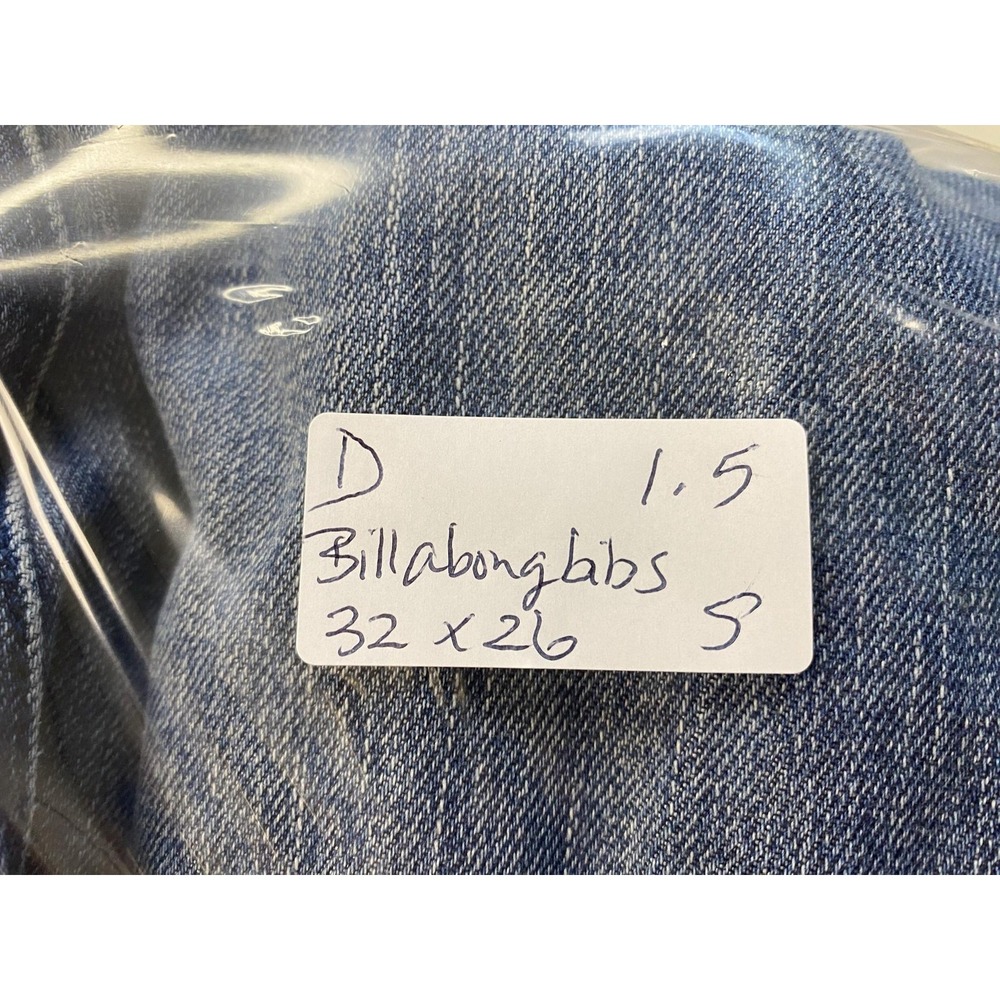 Billabong Denim Overalls Womens Small Blue Jean Bib Strappy Distressed 32x26 - Picture 8 of 8